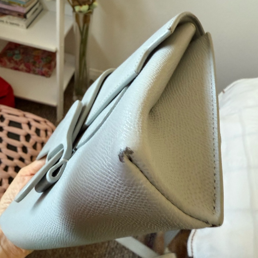SENREVE CONVERTIBLE ARIA BAG IN LIGHT GREY PEBBLE LEATHER - Picture 5 of 11